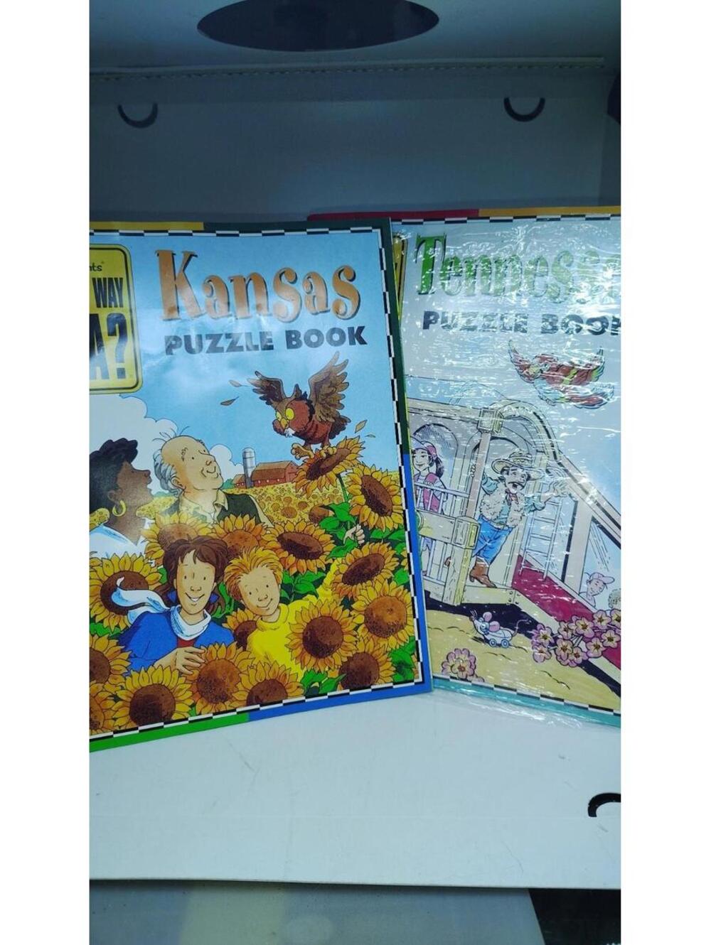 Highlights Which Way USA? Kansas & Tennessee Puzzle Books Lot (Unused)